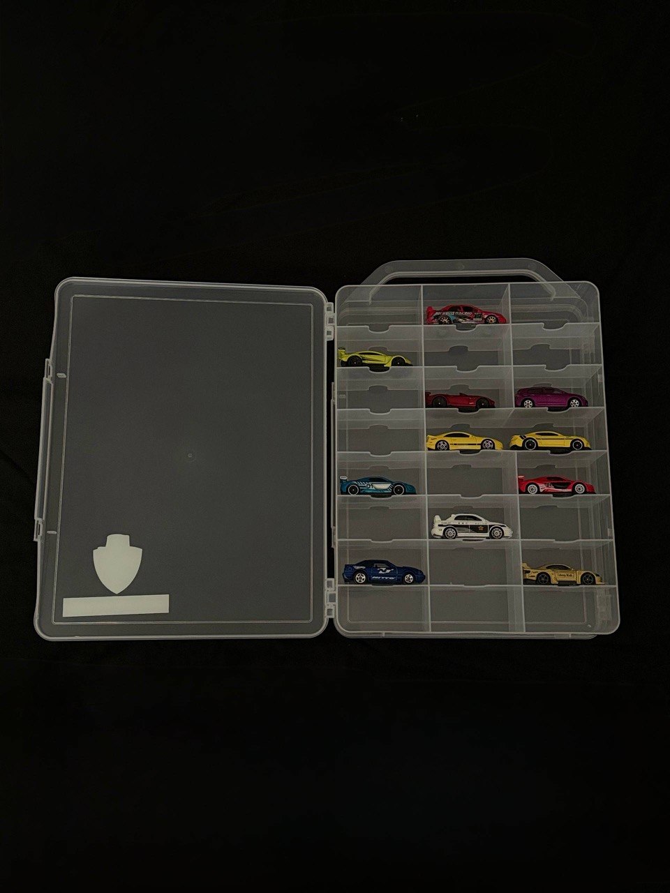 12 cases of Hot Wheels and Matchbox Open Display Case 48 Slots
