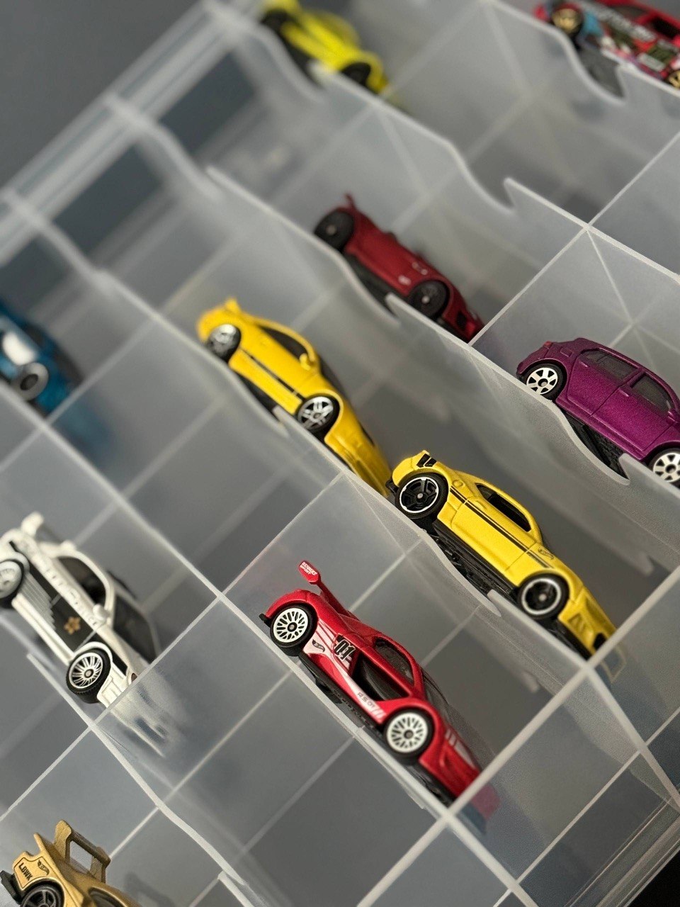 12 cases of Hot Wheels and Matchbox Open Display Case 48 Slots