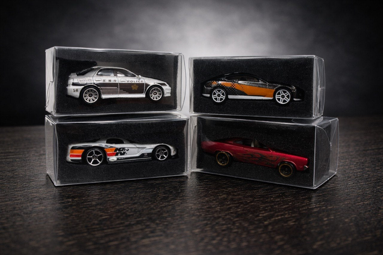Hot wheels open car square case with foam