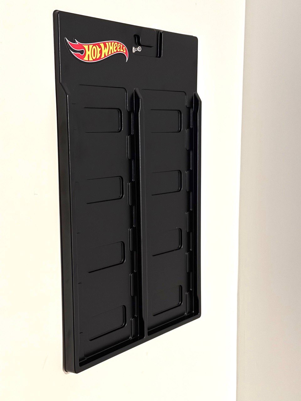 Magic Shield Wall Display Holder for 10 Hot Wheels Premium Cars – Plastic Wall Mount Display Rack with Mounting Hardware