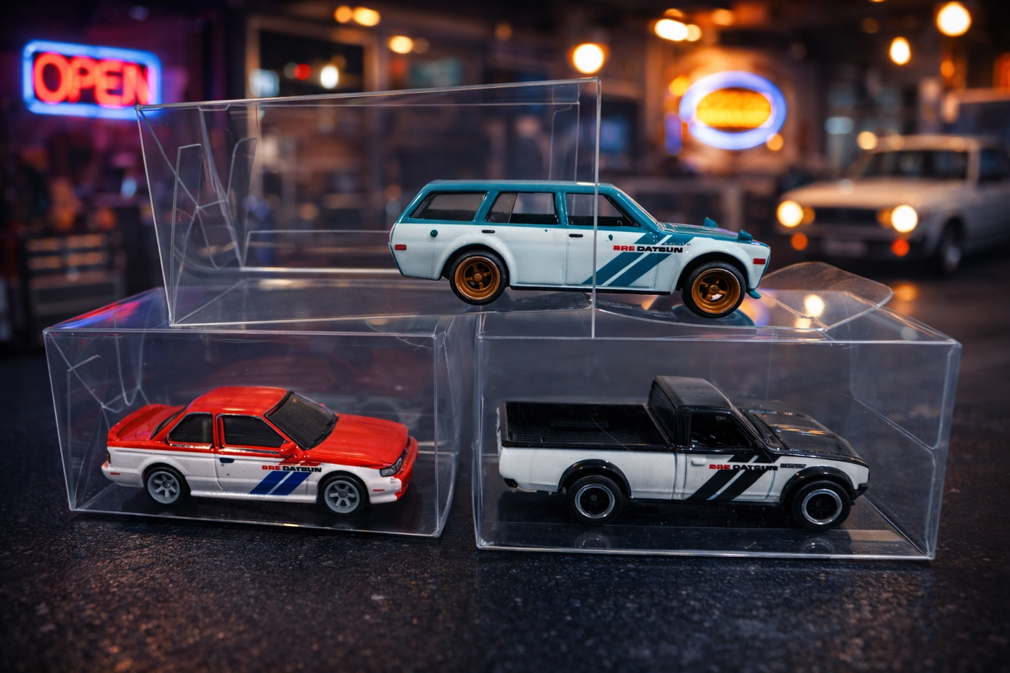 Hot wheels open car square case