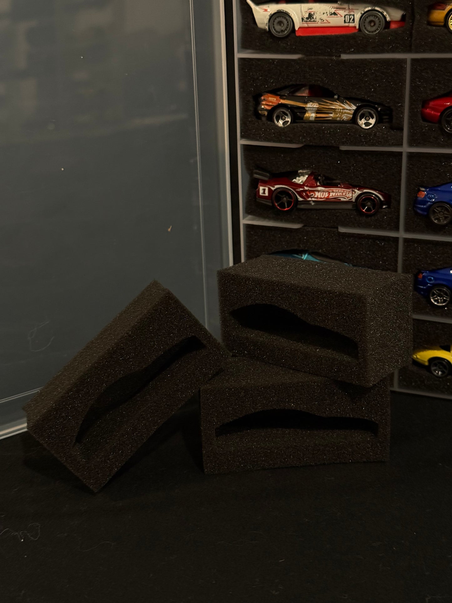 Hot wheels open car square case with foam
